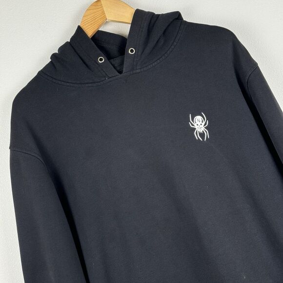Lurking Class Pullover Hoodie Mens XXL Black Skull Spider Ying Yang Embroidered - Picture 3 of 7